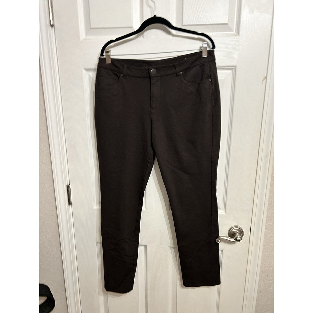 Christopher and Banks 12 Signature Slimming Brown Classic Casual Trousers Slacks
